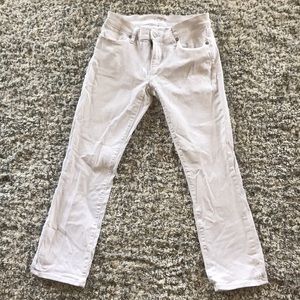 Loft White Modern Kick Crop pants